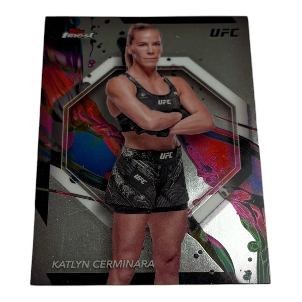 2024 Topps Finest UFC Katlyn Cerminara Common Card 25 Flyweight MMA Chrome
